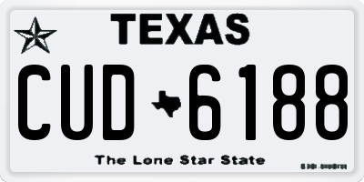 TX license plate CUD6188