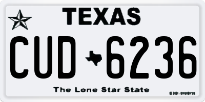 TX license plate CUD6236