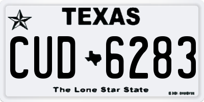 TX license plate CUD6283
