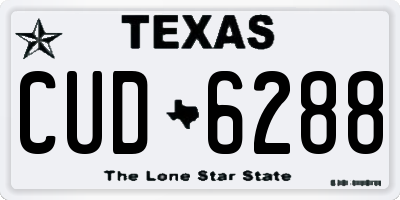 TX license plate CUD6288