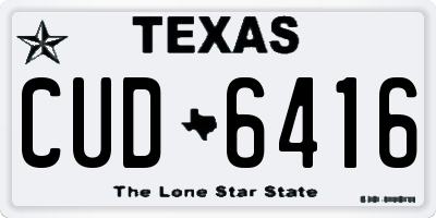 TX license plate CUD6416