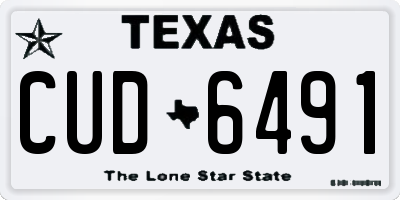 TX license plate CUD6491