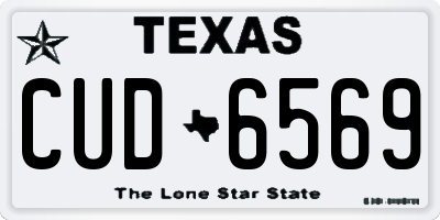 TX license plate CUD6569