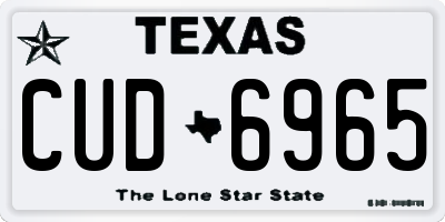 TX license plate CUD6965