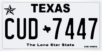 TX license plate CUD7447