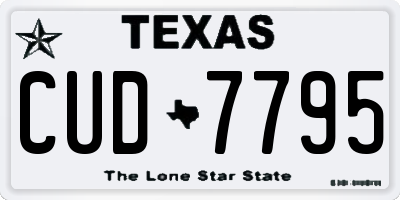 TX license plate CUD7795