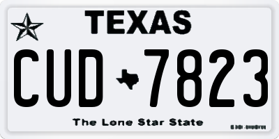 TX license plate CUD7823