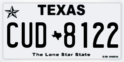 TX license plate CUD8122