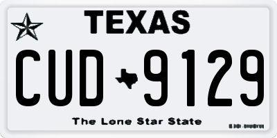 TX license plate CUD9129