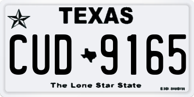 TX license plate CUD9165