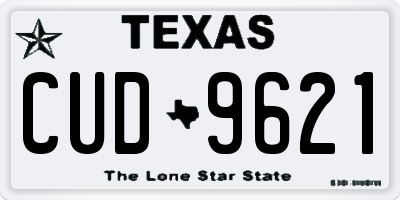 TX license plate CUD9621