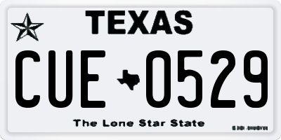 TX license plate CUE0529