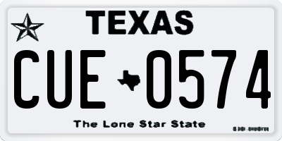 TX license plate CUE0574