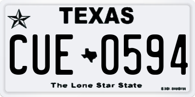 TX license plate CUE0594