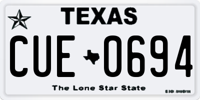 TX license plate CUE0694