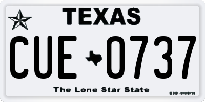 TX license plate CUE0737