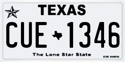 TX license plate CUE1346