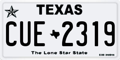 TX license plate CUE2319