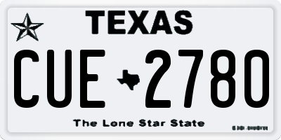 TX license plate CUE2780