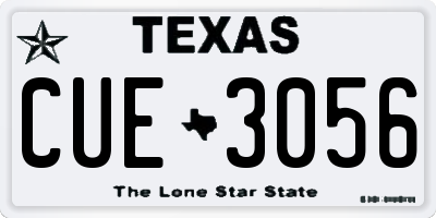 TX license plate CUE3056
