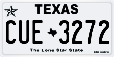 TX license plate CUE3272