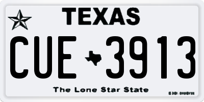 TX license plate CUE3913