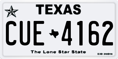 TX license plate CUE4162