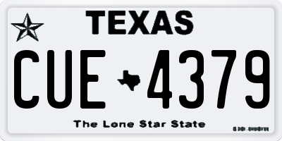 TX license plate CUE4379