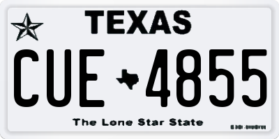 TX license plate CUE4855