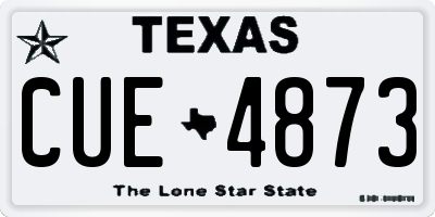 TX license plate CUE4873