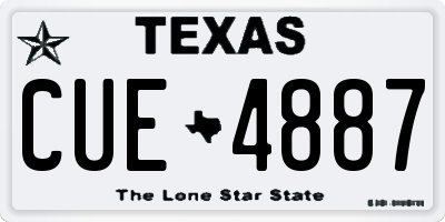 TX license plate CUE4887