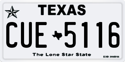 TX license plate CUE5116
