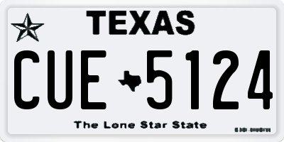 TX license plate CUE5124