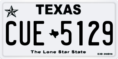 TX license plate CUE5129