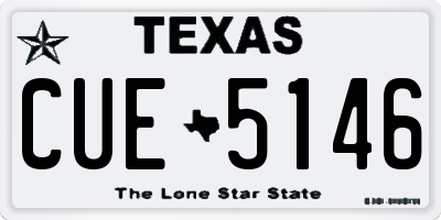 TX license plate CUE5146