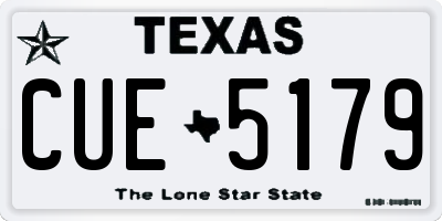 TX license plate CUE5179