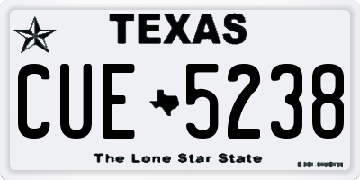 TX license plate CUE5238