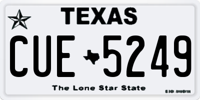 TX license plate CUE5249