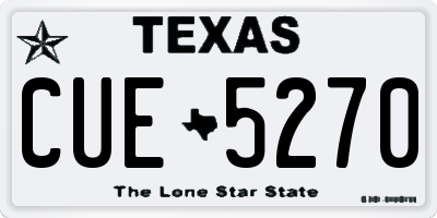 TX license plate CUE5270