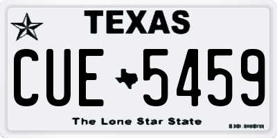 TX license plate CUE5459