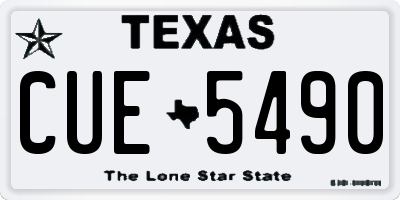 TX license plate CUE5490