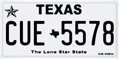 TX license plate CUE5578