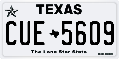 TX license plate CUE5609