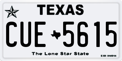TX license plate CUE5615