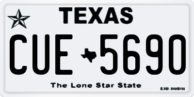 TX license plate CUE5690