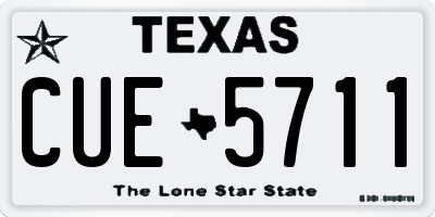 TX license plate CUE5711