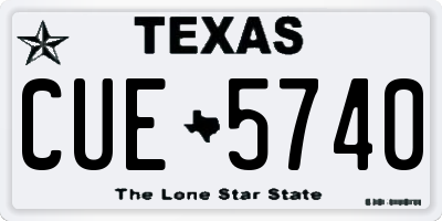 TX license plate CUE5740