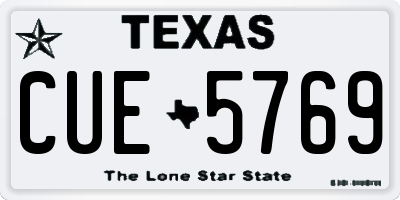 TX license plate CUE5769