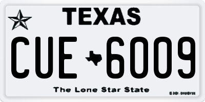 TX license plate CUE6009