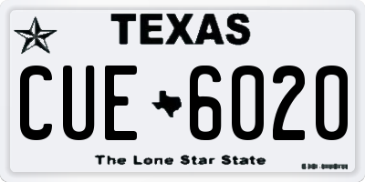 TX license plate CUE6020